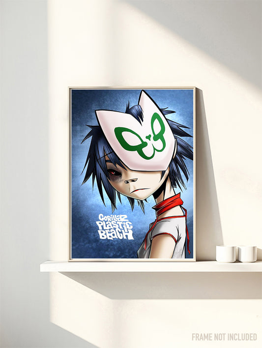 GORILLAZ - PLASTIC BEACH - Symbios Design Rare Glossy Poster Print