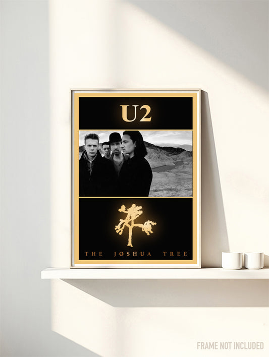 U2 The Joshua Tree - Rare Music Poster, Music Decor, Band Memorabilia, Music Lover Gift