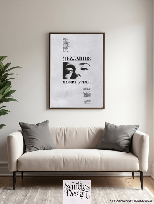 Massive Attack - Mezzanine - Music Poster, Music Decor, Band Memorabilia, Music Lover Gift