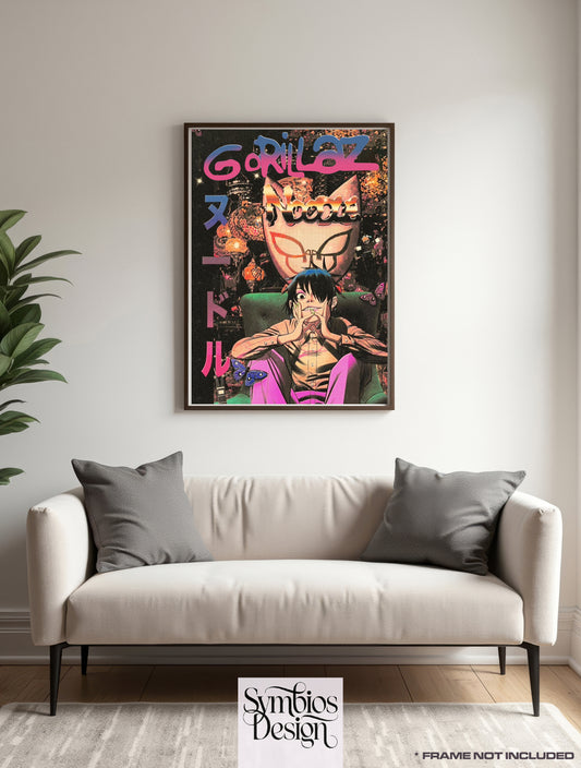 Gorillaz - Noodle Anime Character Poster | Band Art Wall Print