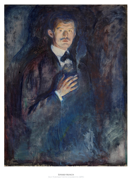 EDVARD MUNCH - SELF PORTRAIT - Symbios Design Rare Glossy Poster Print