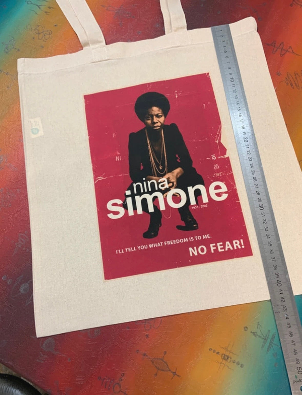 NINA SIMONE - NO FEAR - Symbios Design Tote Bag