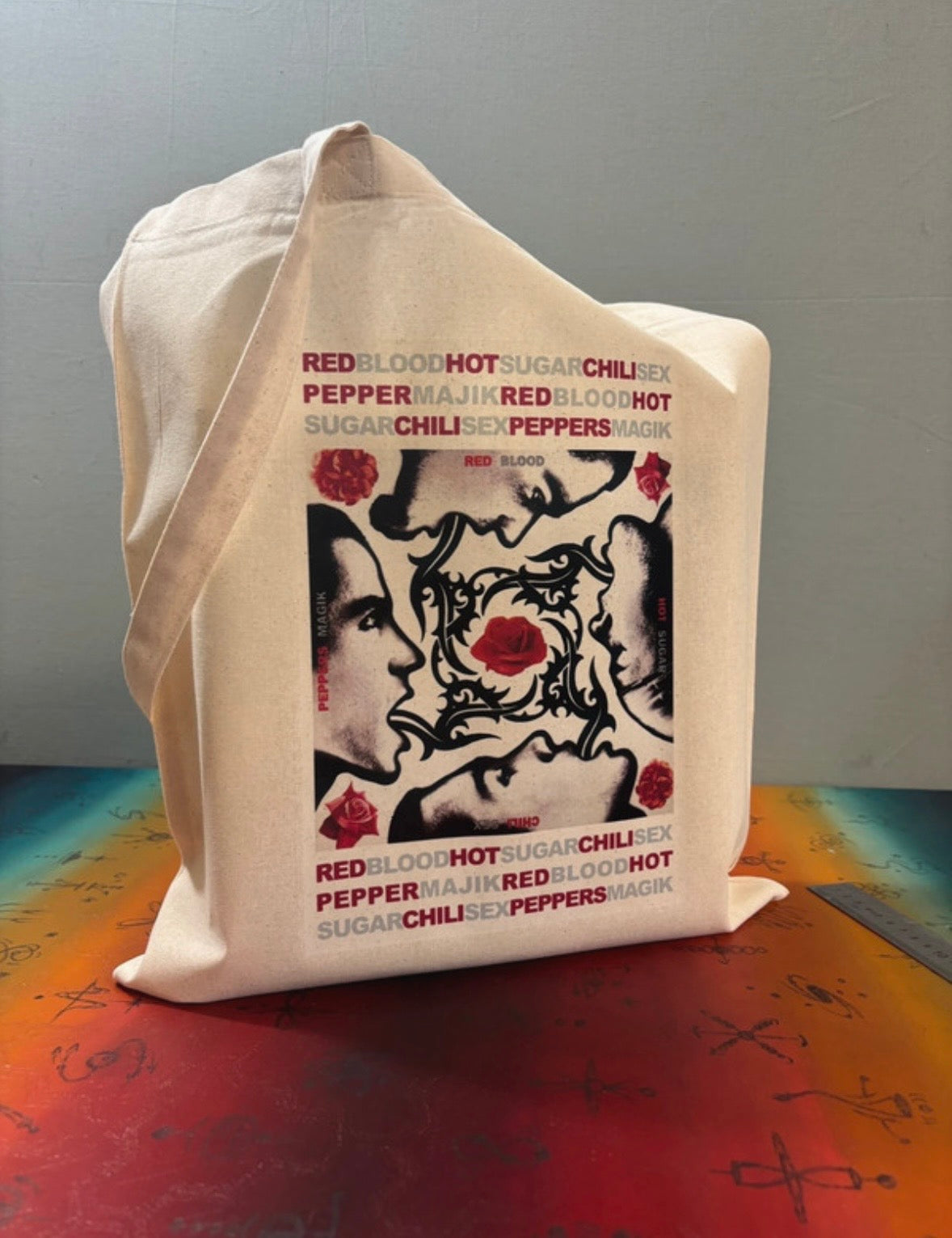 RED HOT CHILI PEPPERS - BLOOD SUGAR SEX MAJIK - Symbios Design Tote Bag