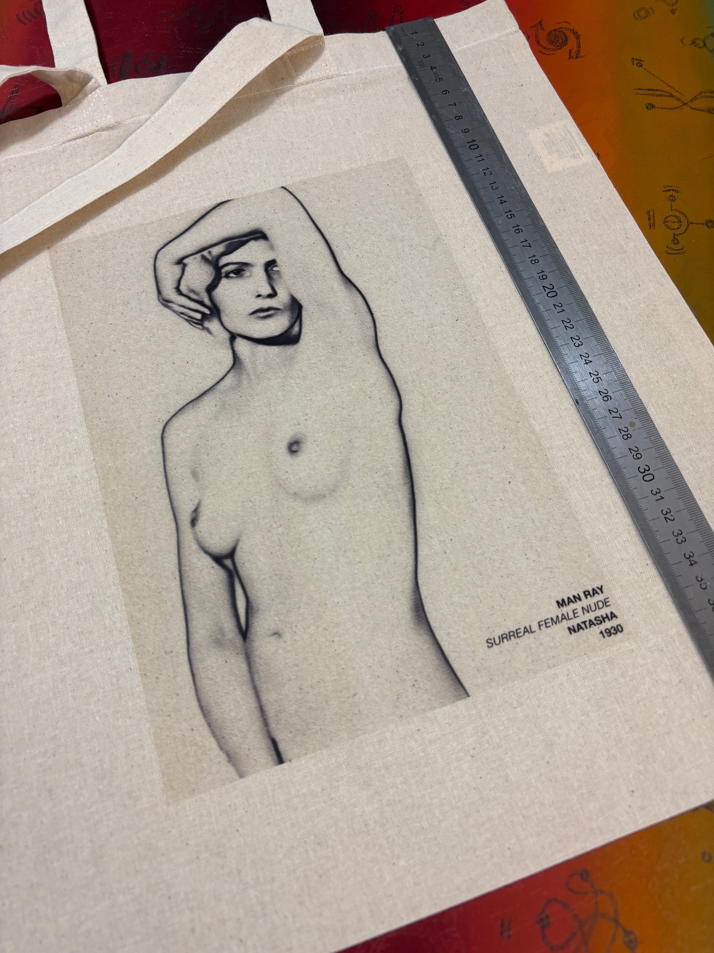 NATASHA - MAN RAY - Retro Tote Bag: 90s Style, Oeko-Tex Cotton