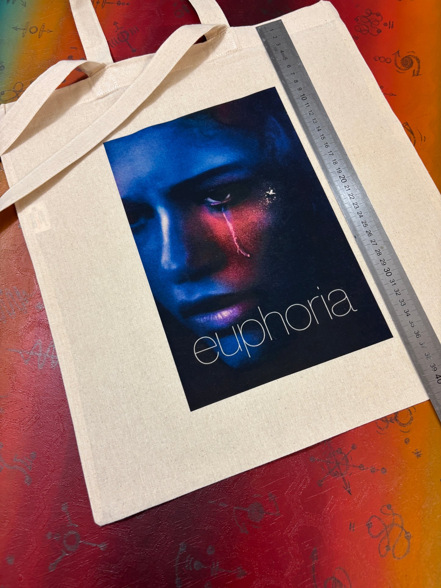 EUPHORIA - ZENDAYA - Retro Tote Bag: 90s Style, Oeko-Tex Cotton
