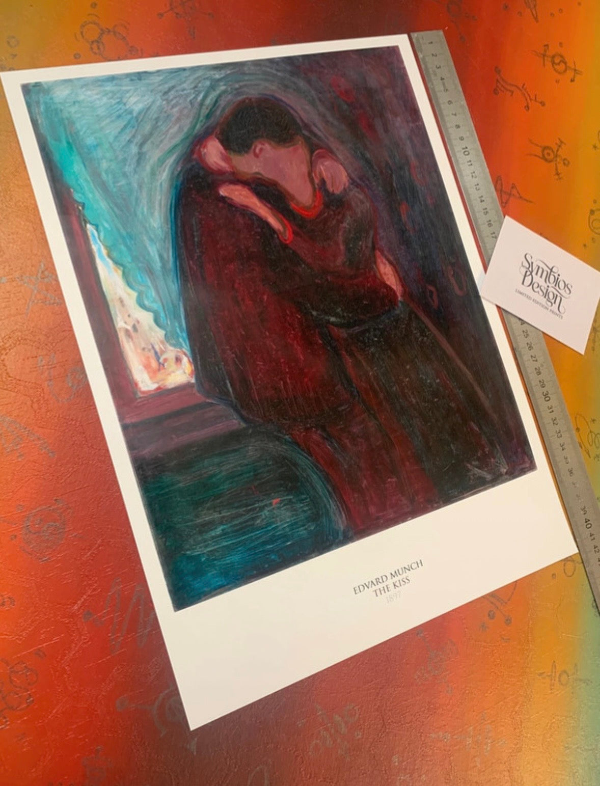 EDVARD MUNCH - THE KISS - Symbios Design Rare Glossy Poster Print