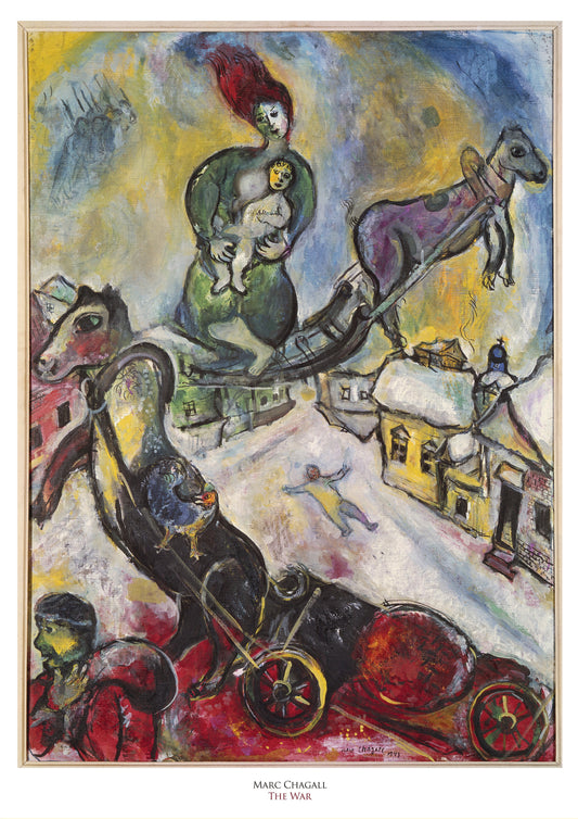 MARC CHAGALL - THE WAR - Symbios Design Rare Glossy Poster Print