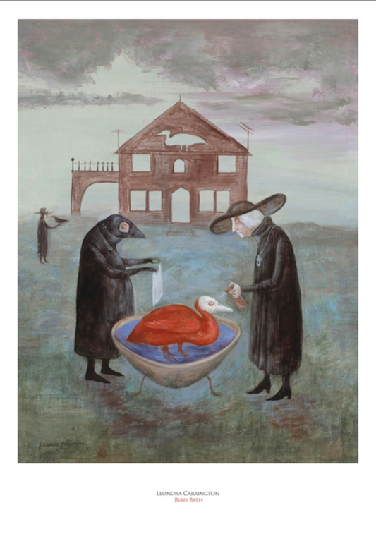 Leonora Carrington - Bird Bath (1974) - Symbios Design Rare Glossy Poster Print