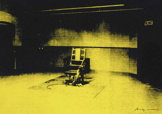ANDY WARHOL - ELECTRIC CHAIR - YELLOW - Symbios Design Rare Glossy Poster Print