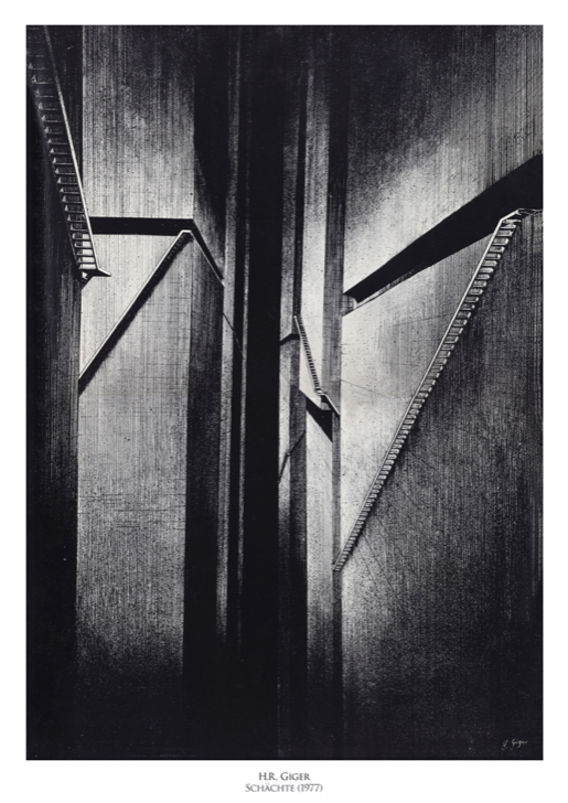HR GIGER - SCHACHTE - Symbios Design Rare Glossy Poster Print