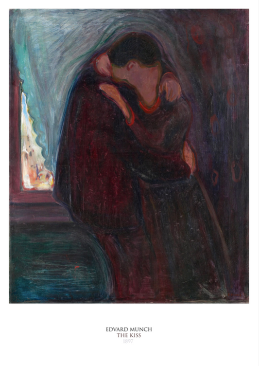 EDVARD MUNCH - THE KISS - Symbios Design Rare Glossy Poster Print