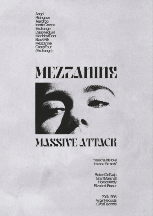 MASSIVE ATTACK - Symbios Design Rare Glossy Poster Print