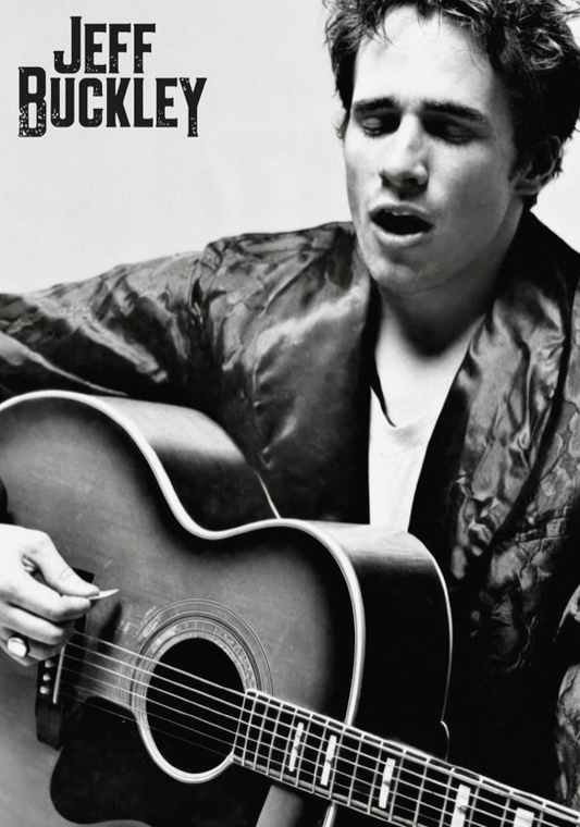 JEFF BUCKLEY - ACOUSTIC PORTRAIT - Symbios Design Rare Glossy Poster Print