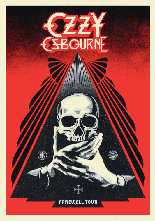 OZZY OSBOURNE - FAREWELL PRINT - Symbios Design Rare Glossy Poster Print