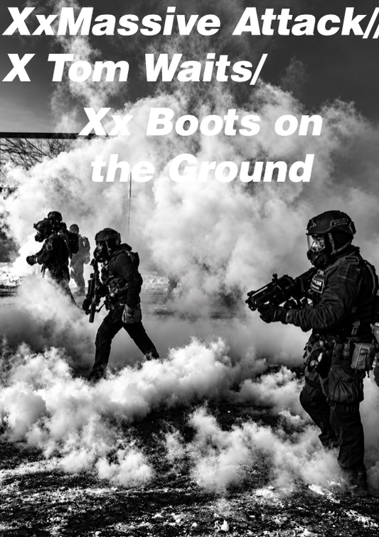 MASSIVE ATTACK - TOM WAITS - BOOTS ON THE GROUND - Symbios Design Rare Glossy Poster Print