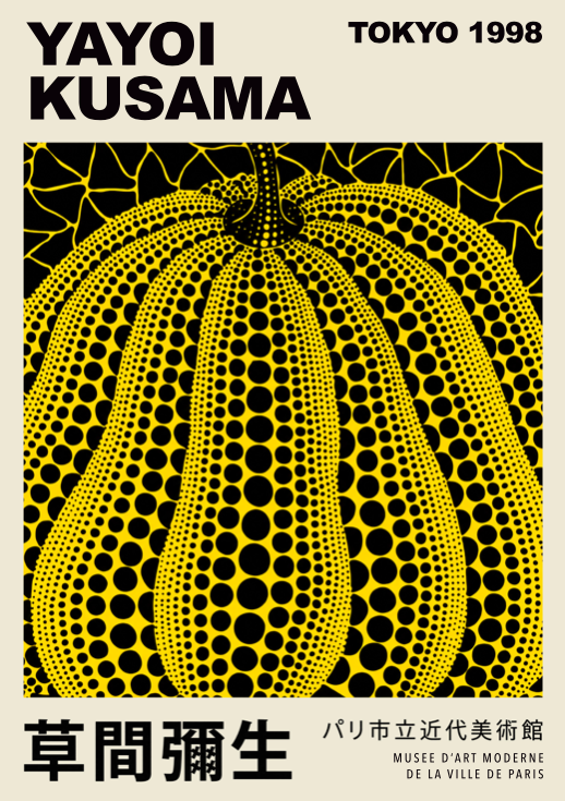 YAYOI KUSAMA - TOKYO 1998 - Symbios Design Rare Glossy Poster Print