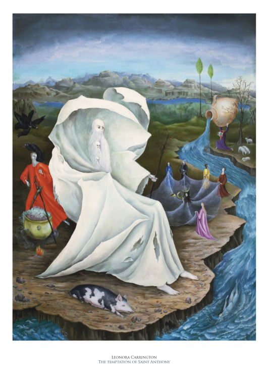 LEONORA CARRINGTON - THE TEMPTATION OF SAINT ANTHONY - Symbios Design Rare Glossy Poster Print