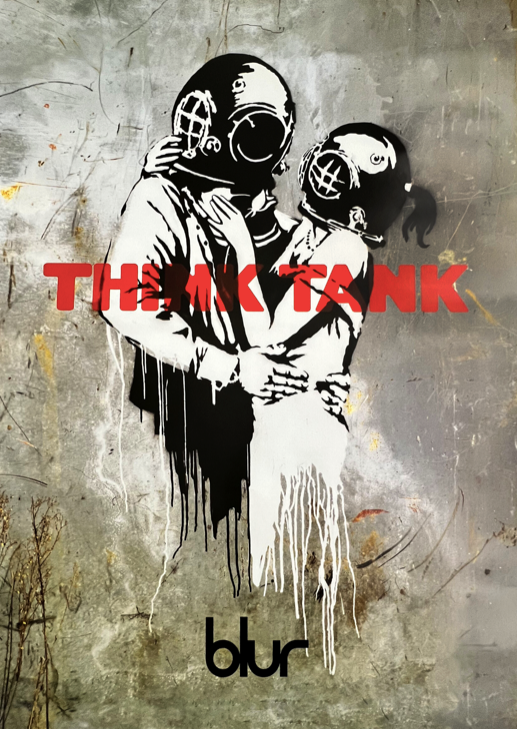 BLUR - BANKSY - THINK TANK - Symbios Design Rare Glossy Poster Print