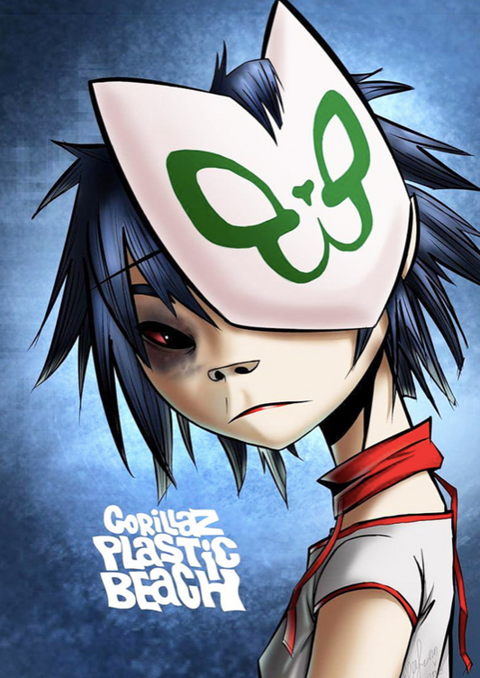 GORILLAZ - PLASTIC BEACH - Symbios Design Rare Glossy Poster Print