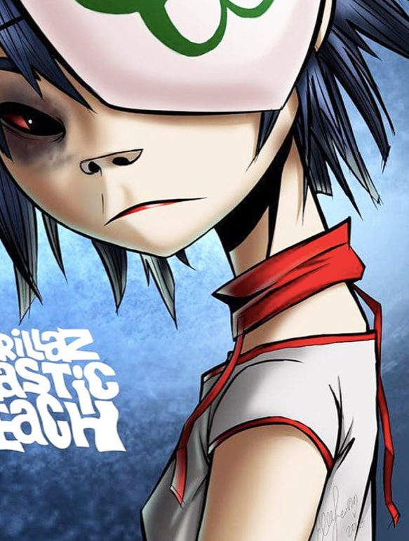 GORILLAZ - PLASTIC BEACH - Symbios Design Rare Glossy Poster Print