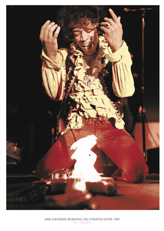 JIMI HENDRIX - Symbios Design Rare Glossy Poster Print