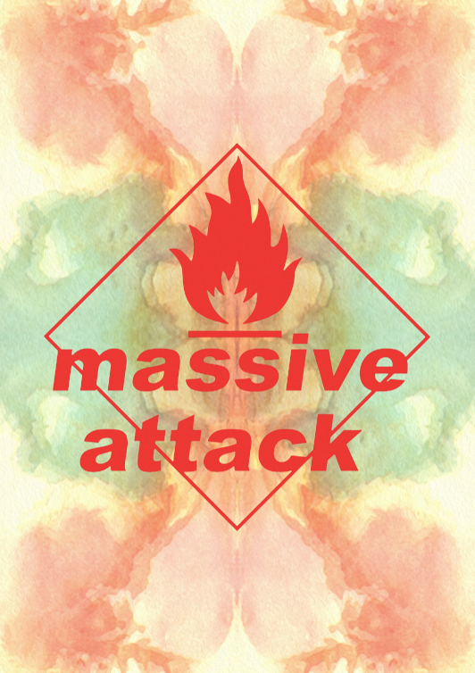 MASSIVE ATTACK - Symbios Design Rare Glossy Poster Print
