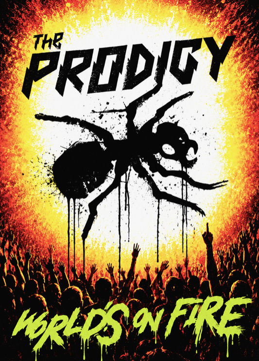 THE PRODIGY - WORLDS ON FIRE - Symbios Design Rare Glossy Poster Print