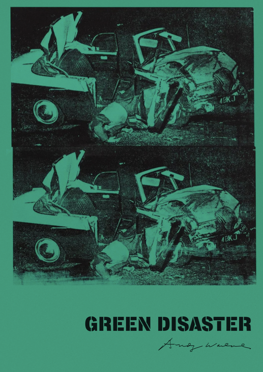 ANDY WARHOL - GREEN DISASTER - Symbios Design Rare Glossy Poster Print