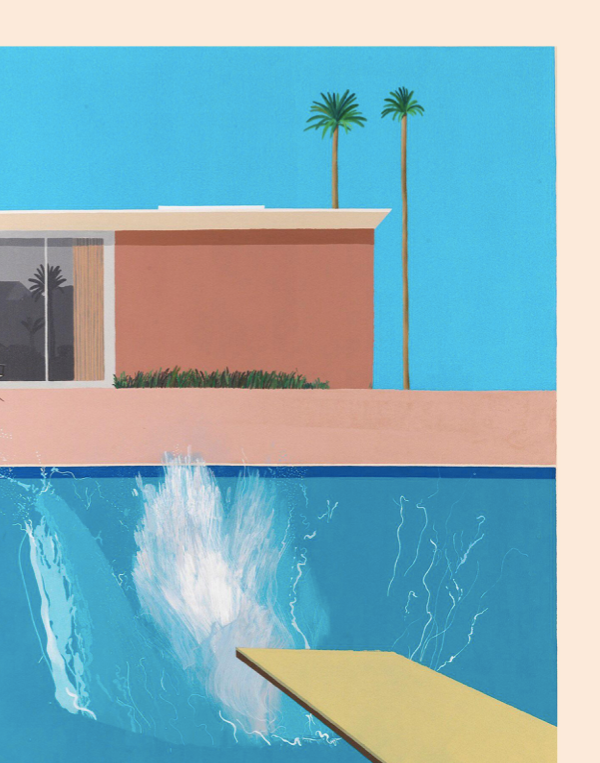 DAVID HOCKNEY - A BIGGER SPLASH - Symbios Design Rare Glossy Poster Print