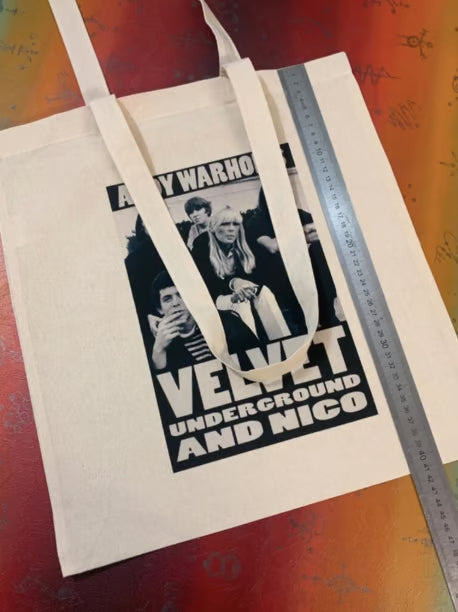 Sac fourre-tout Andy Warhol - Velvet Underground & Nico : Coton écologique réutilisable