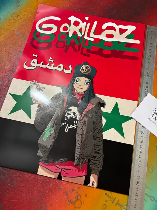 GORILLAZ - DAMASCUS I - Symbios Design - Rare Glossy Print