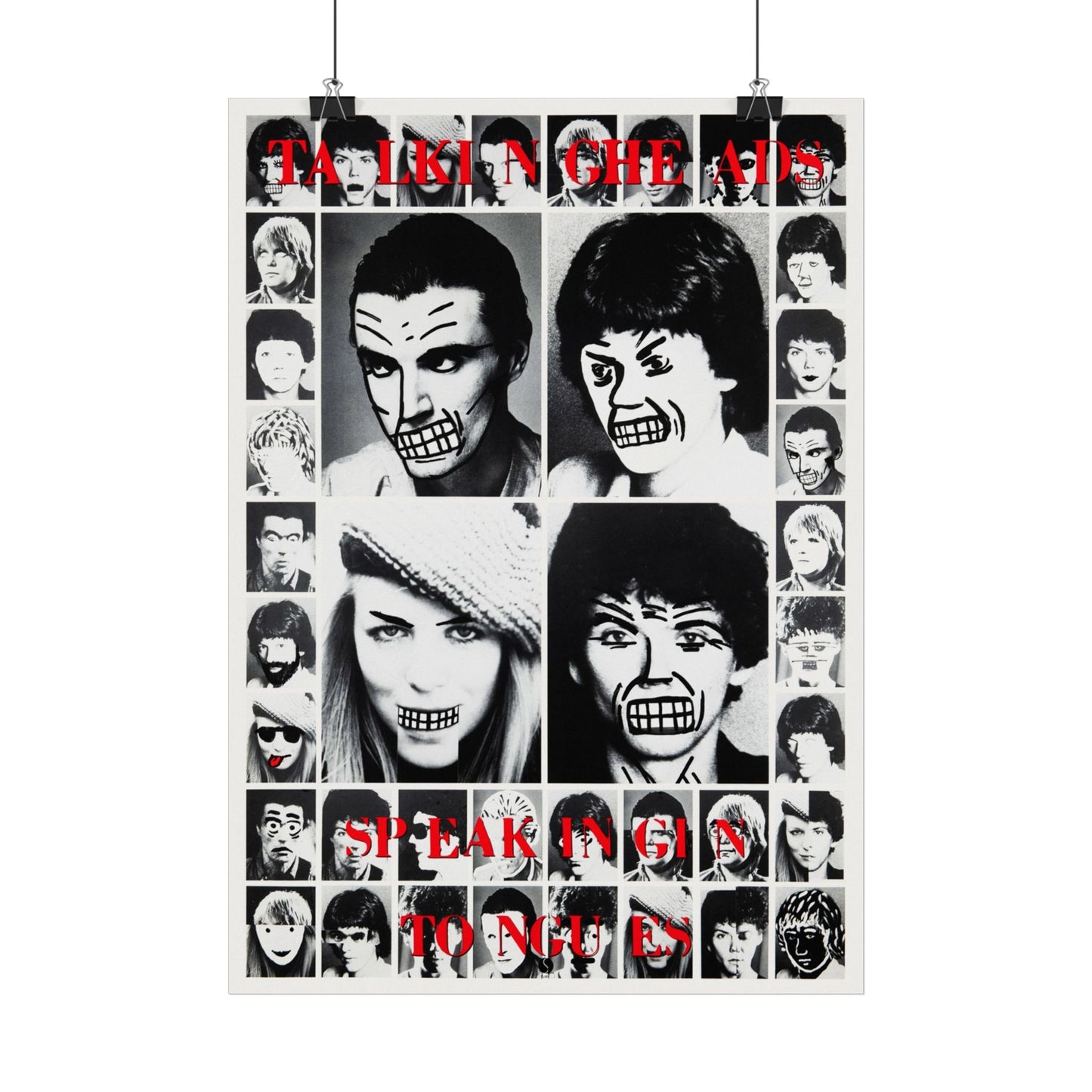 Talking Heads - Speaking Tongues  - Rare Music Poster,  Music Decor, Band Memorabilia, Music Lover Gift