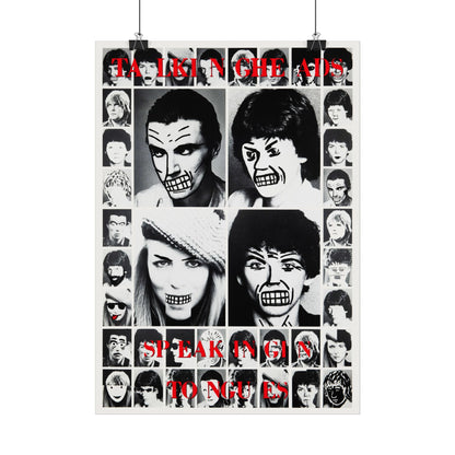 Talking Heads - Speaking Tongues  - Rare Music Poster,  Music Decor, Band Memorabilia, Music Lover Gift