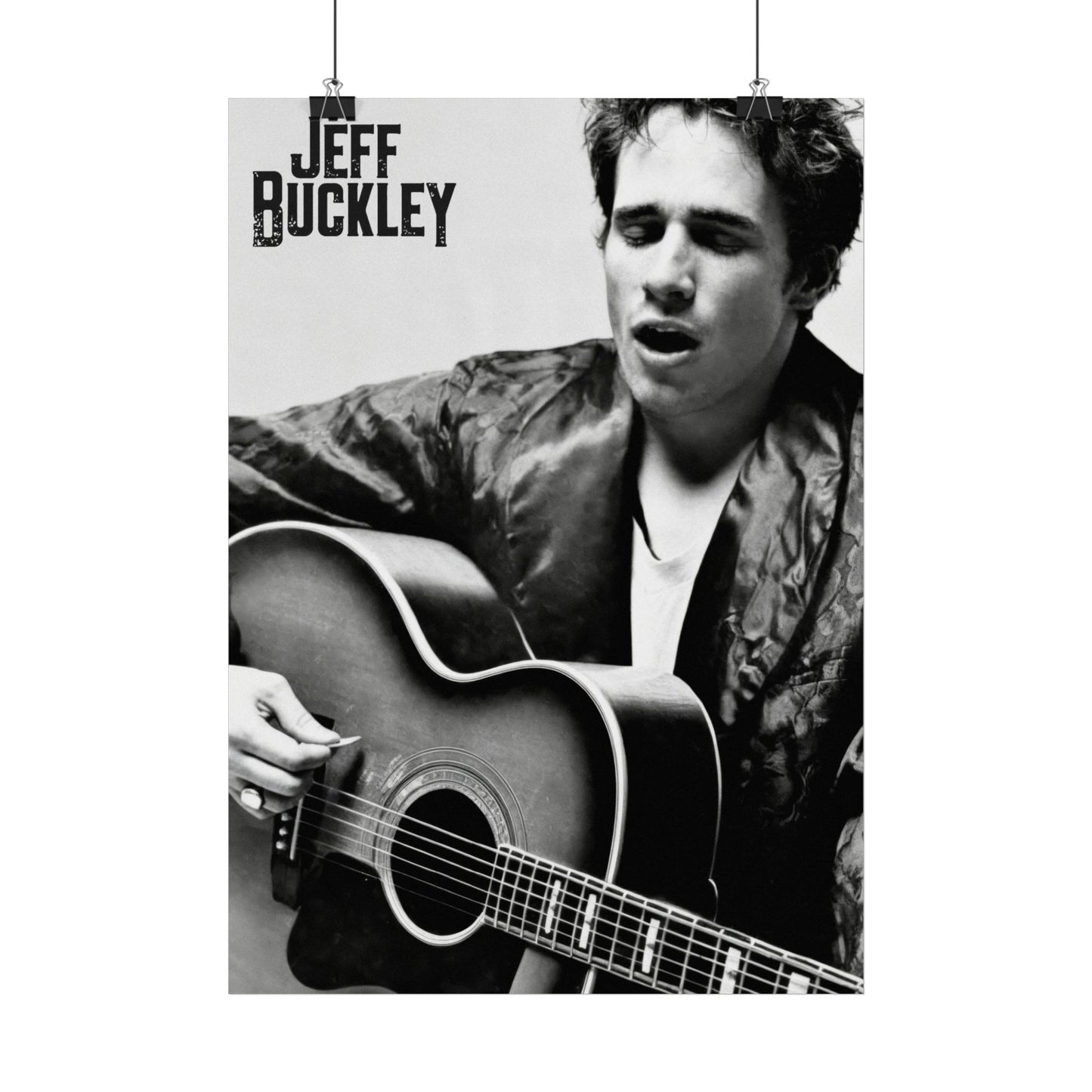 Jeff Buckley - Acoustic Portrait  - Music Poster,  Music Decor, Band Memorabilia, Music Lover Gift