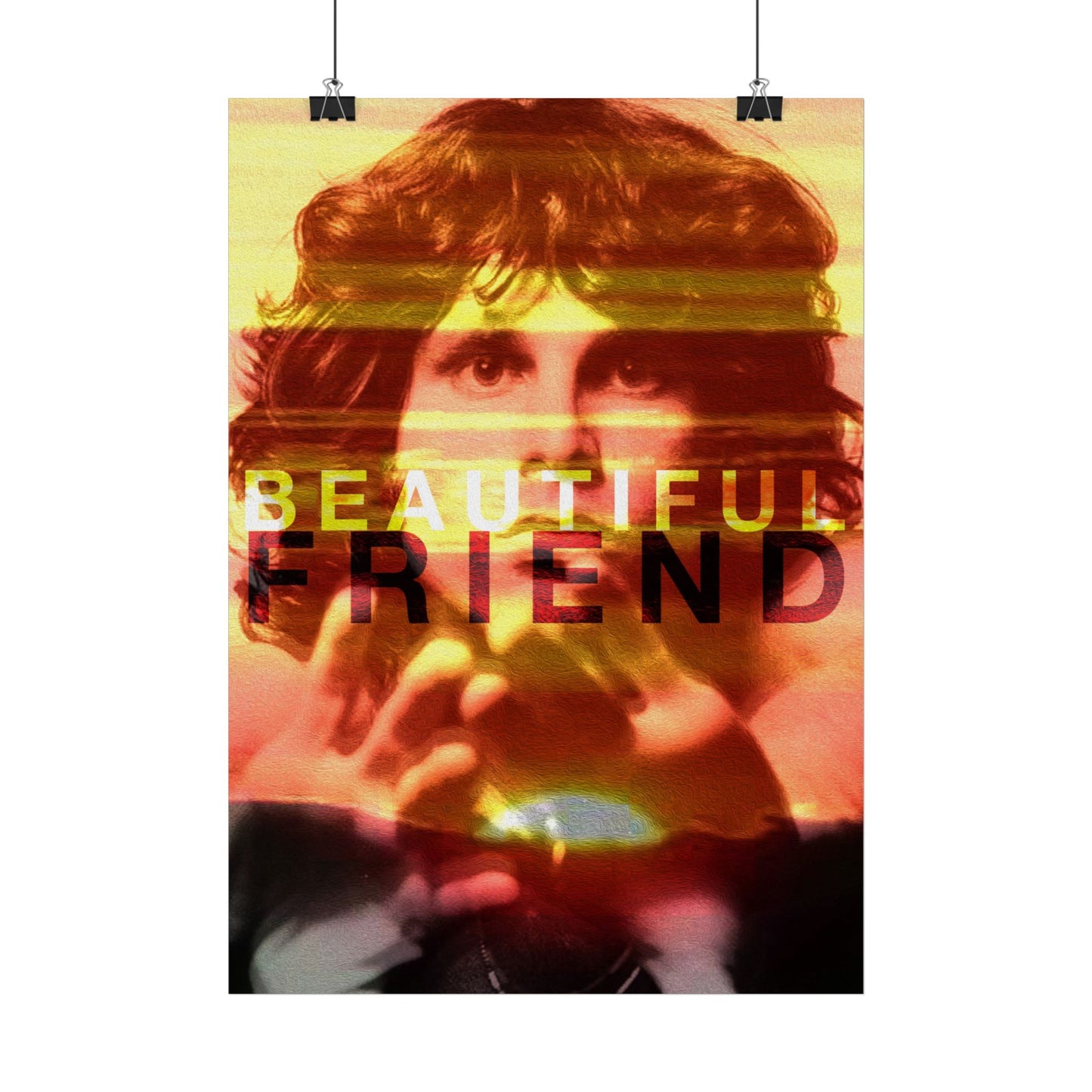 Beautiful Friend - JIm Morrison - The Doors  -  Rock Music Poster,  Music Decor, Band Memorabilia, Music Lover Gift
