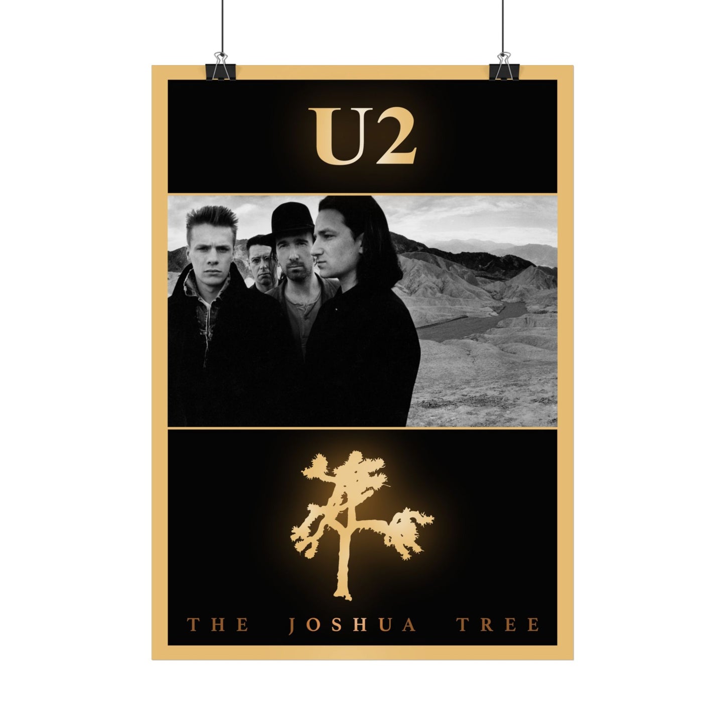 U2 The Joshua Tree - Rare Music Poster,  Music Decor, Band Memorabilia, Music Lover Gift