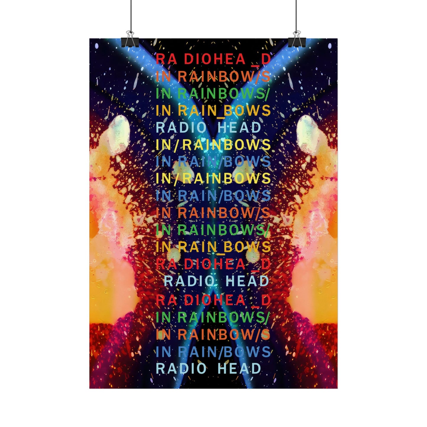 RADIOHEAD - IN RAINBOWS - Rare Portrait Music Poster,  Music Decor, Band Memorabilia, Music Lover Gift