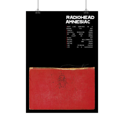 Radiohead - Amnesiac - Rare Music Poster,  Music Decor, Band Memorabilia, Music Lover Gift
