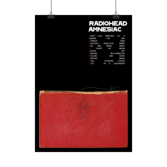 Radiohead - Amnesiac - Rare Music Poster,  Music Decor, Band Memorabilia, Music Lover Gift
