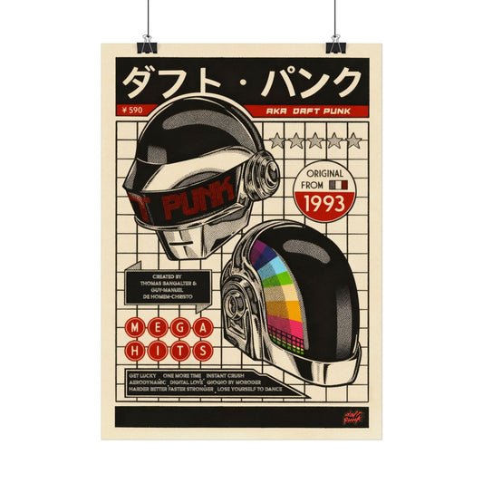 DAFT PUNK - JAPAN - Retro Vintage Music Poster,  Music Decor, Band Memorabilia, Music Lover Gift