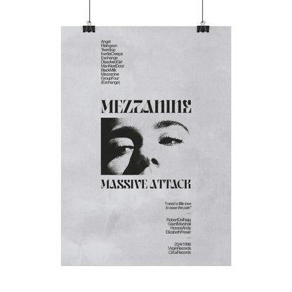 Massive Attack - Mezzanine  - Music Poster,  Music Decor, Band Memorabilia, Music Lover Gift