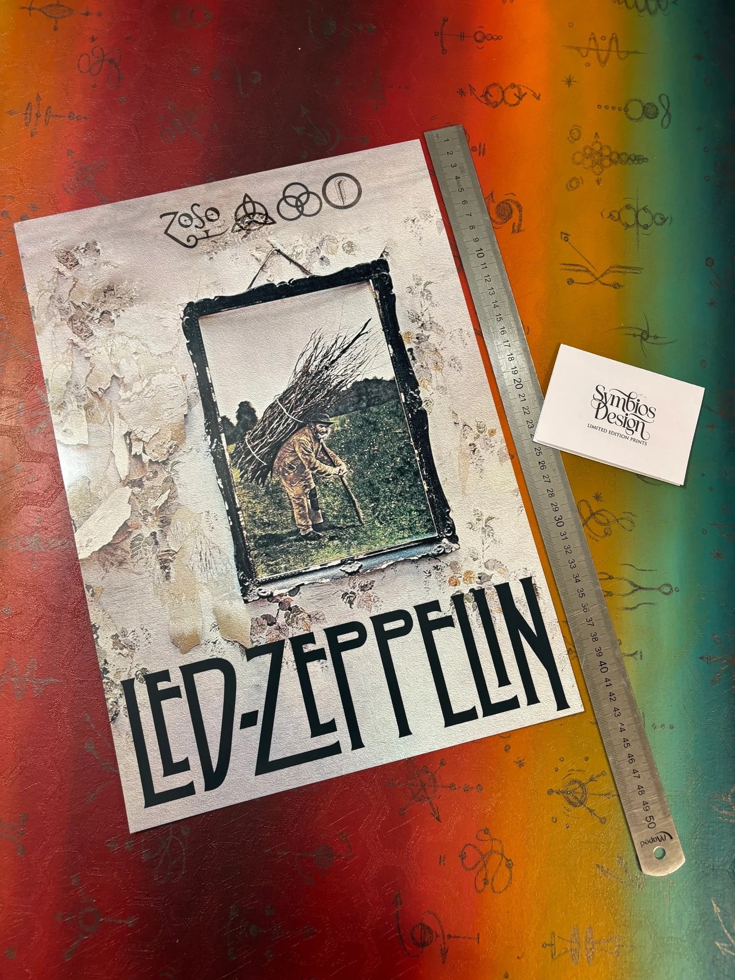LED ZEPPELIN - IV - Symbios Design - Rare Glossy Print