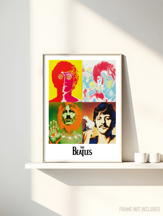 THE BEATLES - POP ART  - Symbios Design Rare Glossy Poster Print