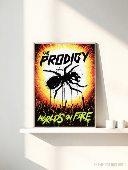 THE PRODIGY - WORLDS ON FIRE - Symbios Design Rare Glossy Poster Print