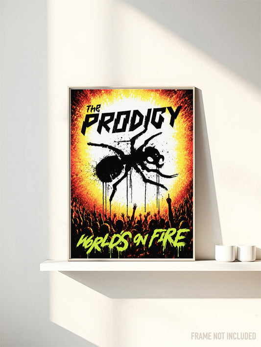 THE PRODIGY - WORLDS ON FIRE - Symbios Design Rare Glossy Poster Print