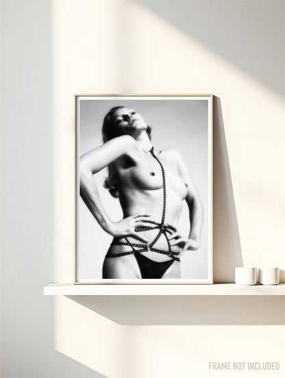 KATE MOSS - EROTIC NUDE PORTRAIT - Symbios Design Rare Glossy Poster Print