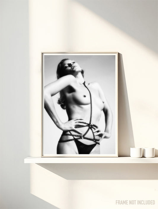 KATE MOSS - EROTIC NUDE PORTRAIT - Symbios Design Rare Glossy Poster Print