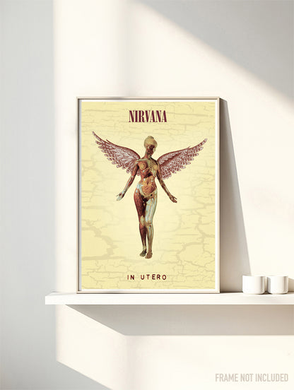 Nirvana - In Utero - Rare Music Poster,  Music Decor, Band Memorabilia, Music Lover Gift