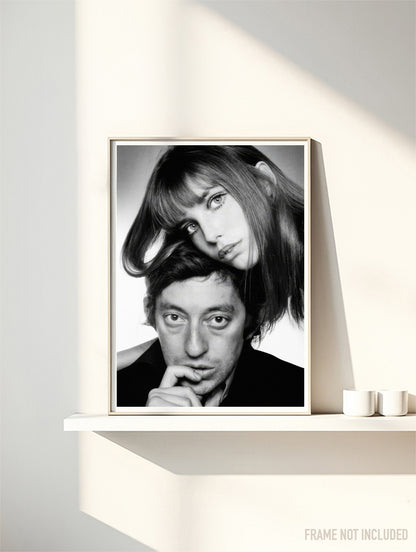 GAINSBOURG & BIRKIN - Symbios Design Rare Glossy Poster Print