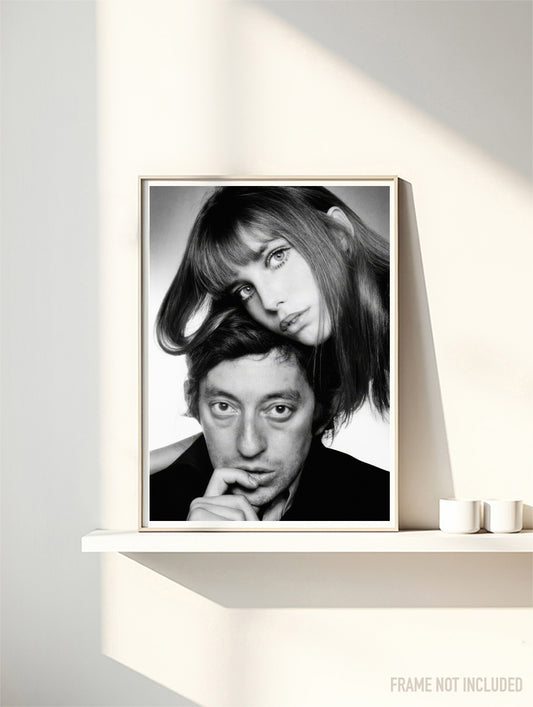 GAINSBOURG & BIRKIN - Symbios Design Rare Glossy Poster Print